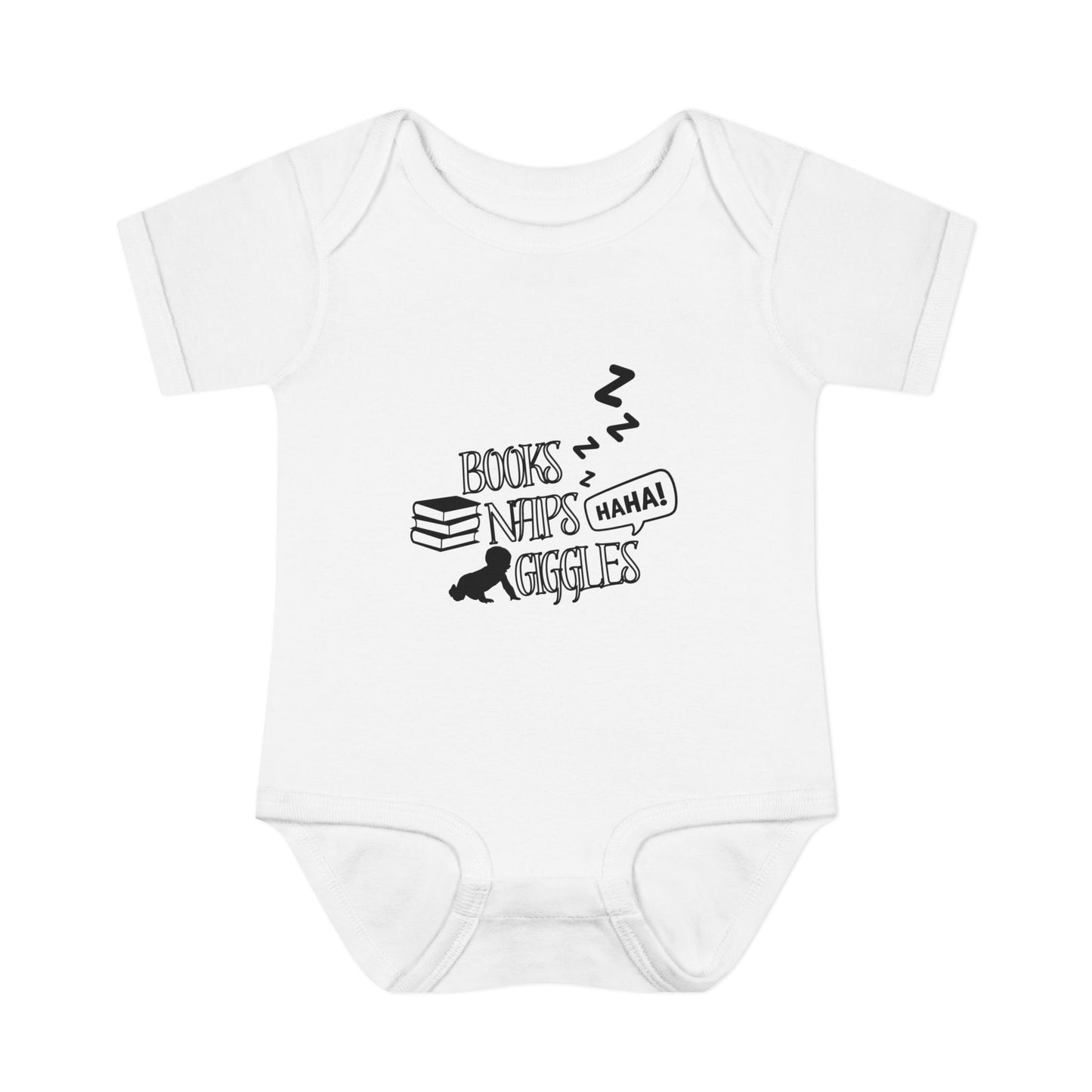 Books, Naps, Giggles Infant Onesie