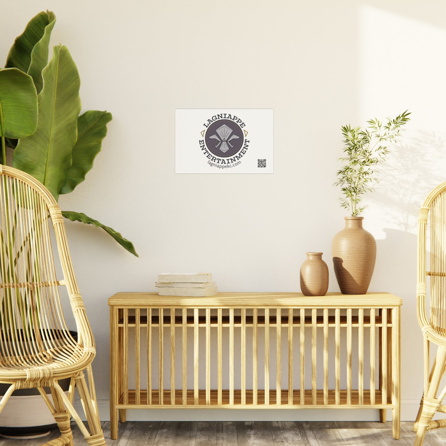 Lagniappe Entertainment Dark Color Logo Foam Board