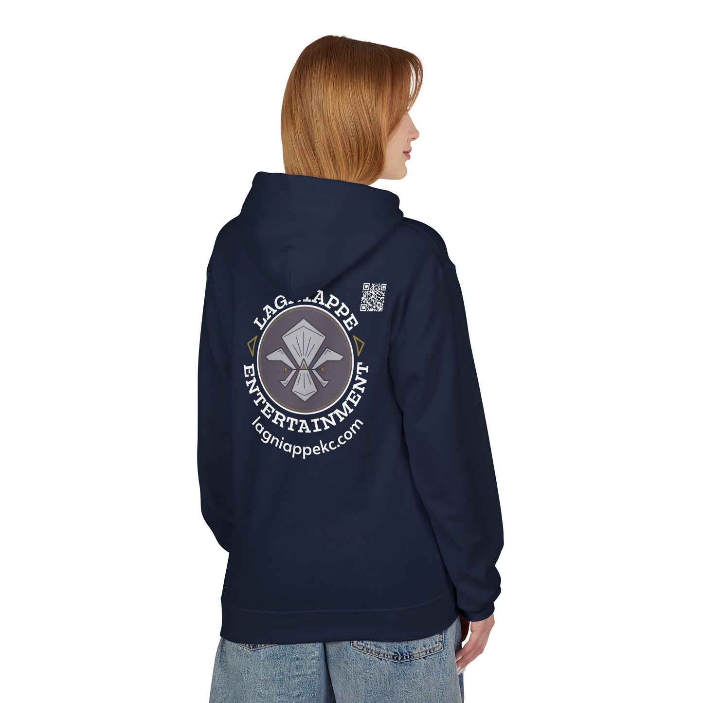 Lagniappe Entertainment Light Color Logo - Unisex Hoodie with Lagniappe Entertainment Design, Casual Streetwear, Gift for Music Lovers, Comfortable Layer, Festival Essential