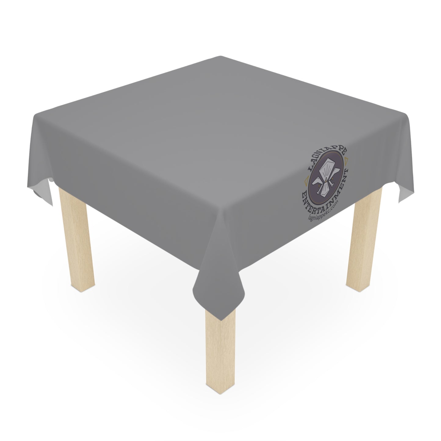 Lagniappe Entertainment Small Dark Color Logo Tablecloth
